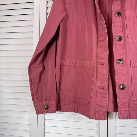 Madewell Garment-Dyed Ashwood Chore Coat Blazer Jacket Vintage Quartz Size Small - Picture 4 of 8